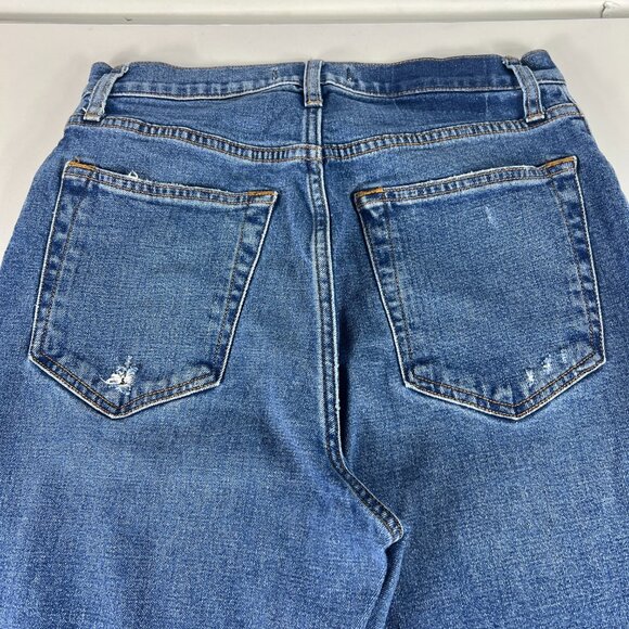 Abercrombie Fitch Jean Women 28x25* High Rise Ankle Straight Blue Denim Tag 29 S - Picture 10 of 16
